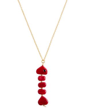 SANDRALEXANDRA Carpa Fish 18Kt-Plated Necklace - White
