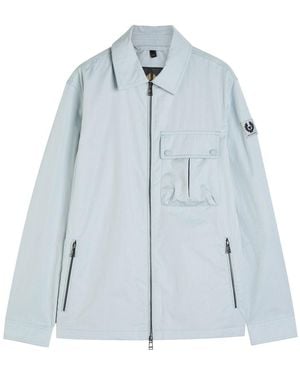 Belstaff Drome Cotton-Blend Overshirt - Blue