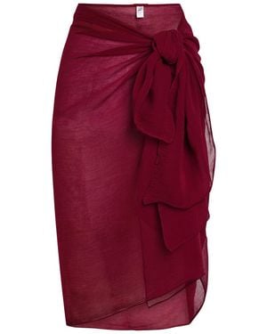 Away That Day Santorini Chiffon Sarong - Red