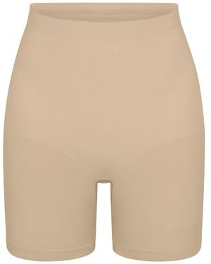 Skims Seamless Sculpt Mid-Thigh Shorts - Natural