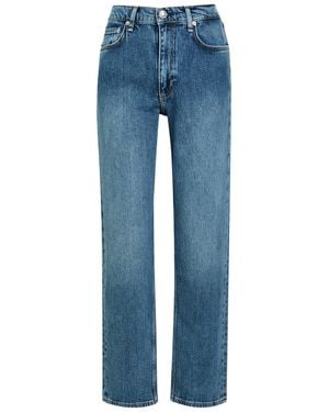 Rag & Bone Harlow Ankle Straight-Leg Jeans - Blue