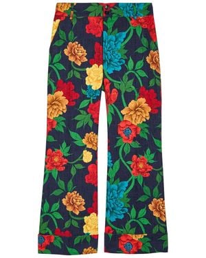 La DoubleJ Hendrix Floral-Print Woven Pants - Blue