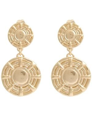 Daisy London Apollo 18Kt-Plated Drop Earrings - White
