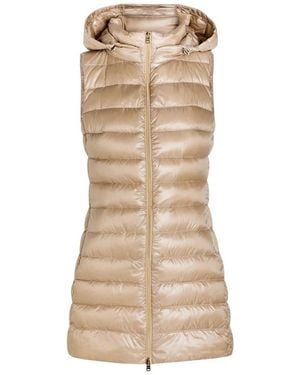 Herno Hooded Shell Gilet - Natural