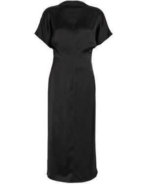 TOVE Aker Low-Back Satin Midi Dress - Black