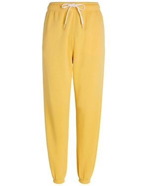 Polo Ralph Lauren Logo-Embroidered Cotton Joggers - Yellow