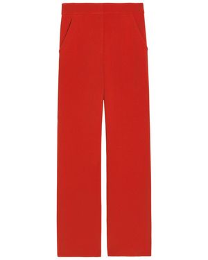 Veronica Beard Tonelli Wide-Leg Jersey Trousers - Red