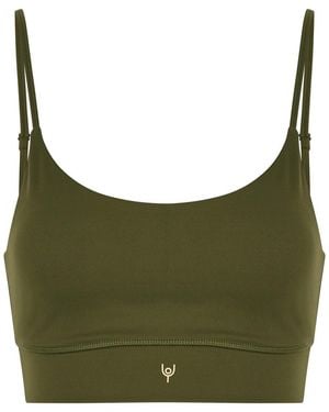 Now You Live Leamington Stretch-Jersey Bra Top - Green
