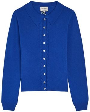 Damson Madder Voula Wool And Cashmere-Blend Cardigan - Blue