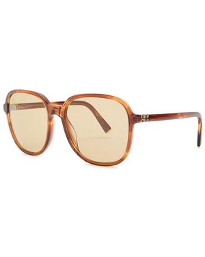 Miu Miu Oversized Square-Frame Sunglasses - Brown