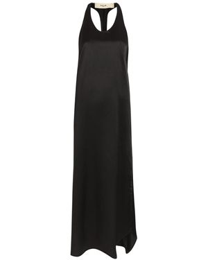 SKIIM Racer-Back Silk Maxi Dress - Black