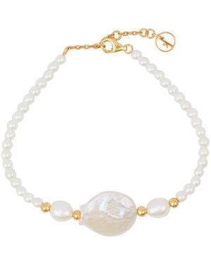 Anissa Kermiche Caviar Pebble Beaded Bracelet - White