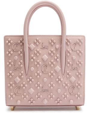 Christian Louboutin Paloma Embellished Mini Leather Top Handle Bag - Pink