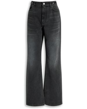 Rabanne Chain-Embellished Straight-Leg Jeans - Black