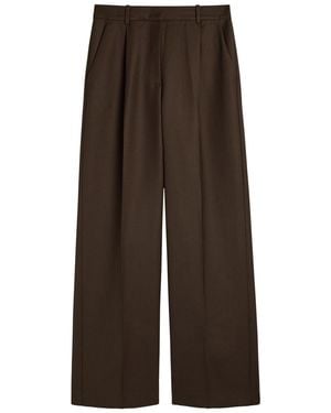 Anine Bing Trent Straight-Leg Pants - Brown