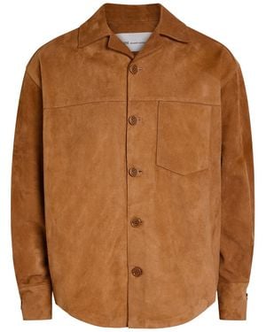 Ami Paris Suede Overshirt - Brown