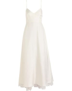 Rohe Lace-Hem Silk Maxi Dress - White