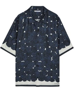 Givenchy Printed Silk Shirt - Blue