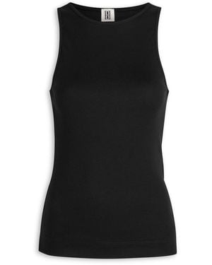 By Malene Birger Amani Ribbed Stretch-Cotton Tank - Black
