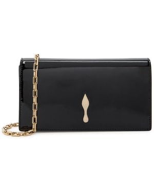 Christian Louboutin Bettina Patent Leather Clutch - Grey