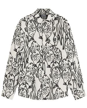 Jacquemus La Chemise Simon Printed Woven Shirt - White