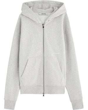 About Blank Box Logo-Print Hooded Cotton Sweatshirt - Grey