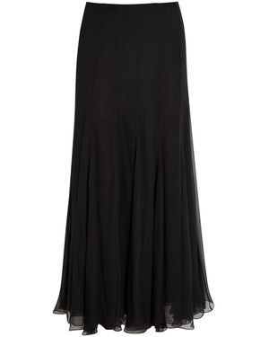 Chloé Textured Silk-Chiffon Maxi Skirt - Black