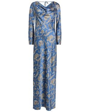 Veronica Beard Ember Paisley-Print Silk-Blend Maxi Dress - Blue