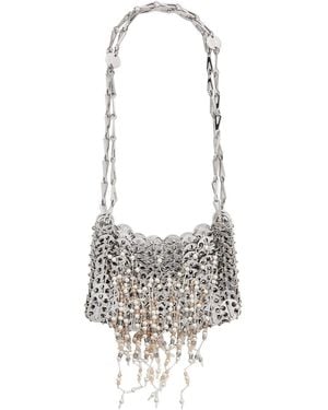 Rabanne 1969 Nano Metal Disc Shoulder Bag - White