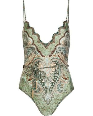 Zimmermann Wanderlust Printed Swimsuit - Green