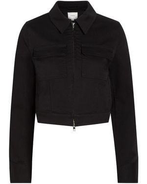 Vince Stretch-Cotton Cropped Jacket - Black