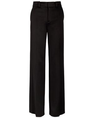 Alice + Olivia Keaton Straight-Leg Satin Trousers - Black