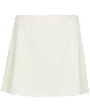 Spense Court Piqué Ponte Mini Tennis Skirt - White