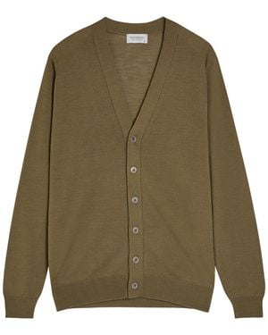 John Smedley Bradrick Merino Wool Cardigan - Green