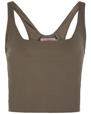 Spense Martina Form Cropped Tank Top - Brown