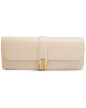 KHAITE Blake Leather Clutch - Natural