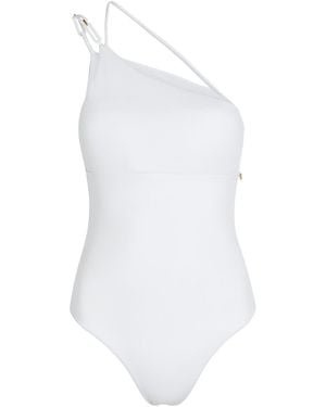 Max Mara Chappa One-Shoulder Swimsuit - White