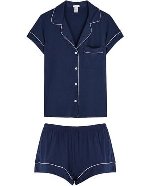 Eberjey Gisele Stretch-Jersey Pyjama Set - Blue