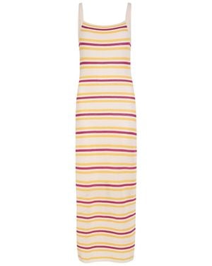 Jonathan Simkhai Connelly Striped Open-Knit Midi Dress - Multicolour