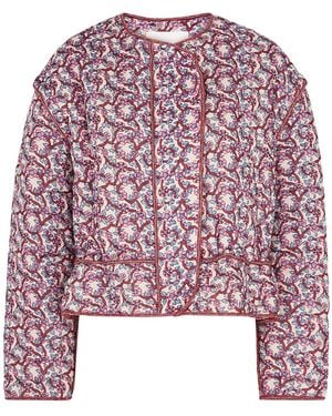 Isabel Marant Isabel Marant Étoile Gelio Floral-print Quilted Cotton Jacket - Red