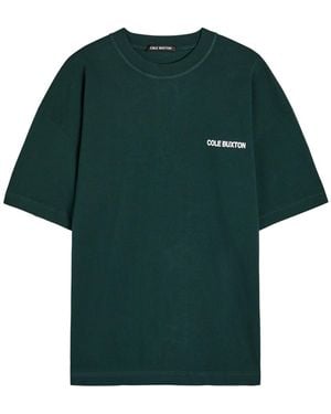 Cole Buxton Logo-Print Cotton T-Shirt - Green