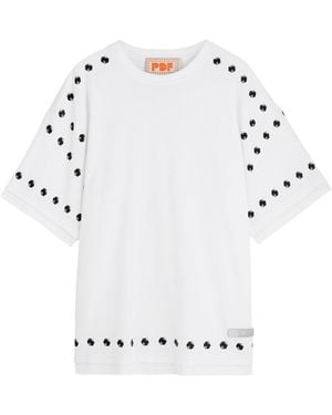 PDF CHANNEL Bullion Printed Cotton T-Shirt - White