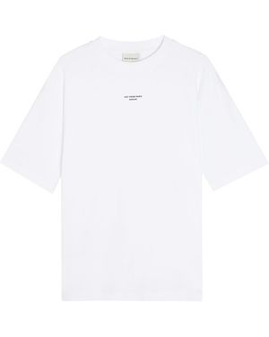 Drole de Monsieur Le T-Shirt Slogan Printed Cotton T-Shirt - White