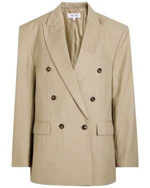 Ronny Kobo 1988 Double-Breasted Woven Blazer - Natural