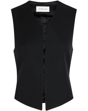 ARMARIUM Guia Wool And Satin Vest - Black
