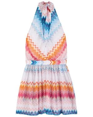 Missoni Zigzag Fine-Knit Playsuit - White