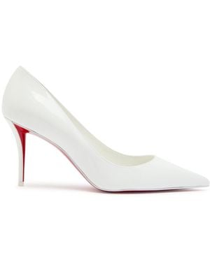 Christian Louboutin Miss Z 80 Patent Leather Court Shoes - White