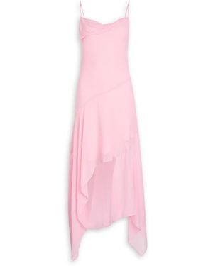 Bec & Bridge Tallis Asymmetric Chiffon Midi Dress - Pink
