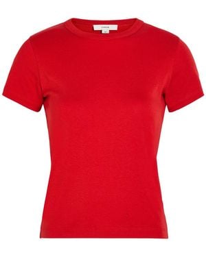 Vince Shrunken 90S Cotton And Modal-Blend T-Shirt - Red