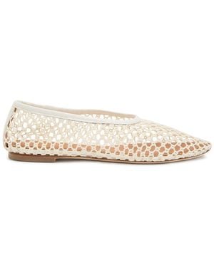 STAUD Alba Woven Ballet Flats - Natural